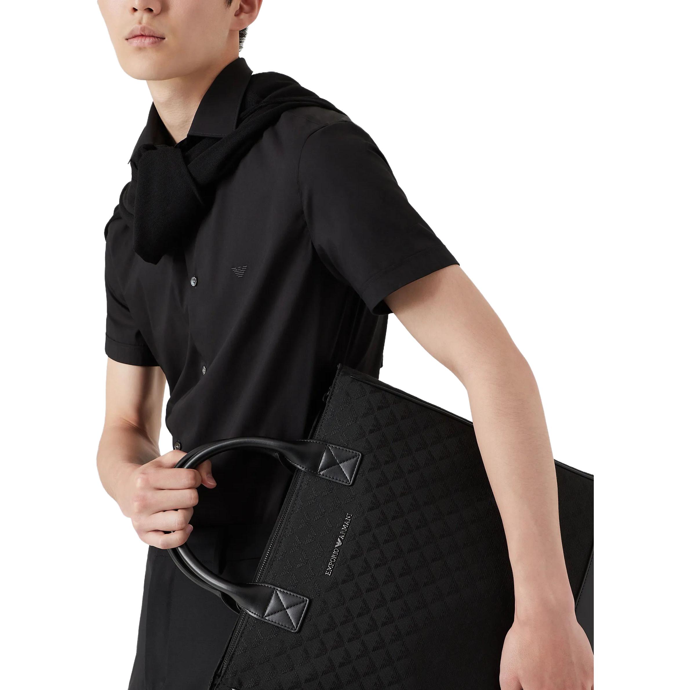 Purchase エンポリオ アルマーニ エッセンシャルズ ブラック フィット 短袖 シャツ 8N1C911N-I9Z1-0999