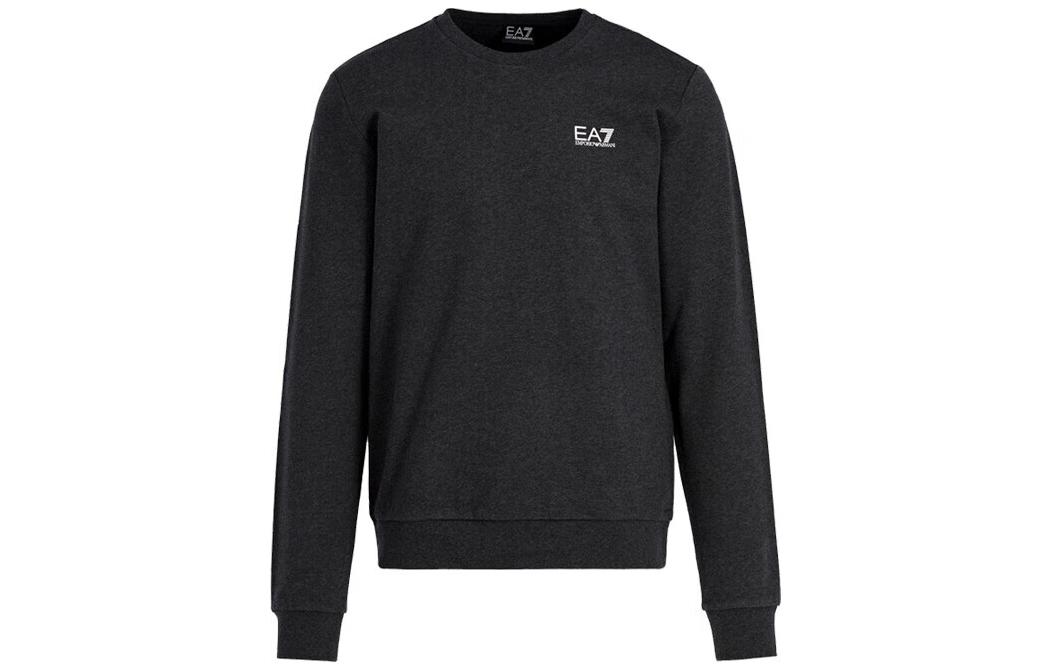 Emporio Armani EV7 Logo Print Crewneck Sweatshirt Graphite Gray 8NPM52-PJ05Z-3909