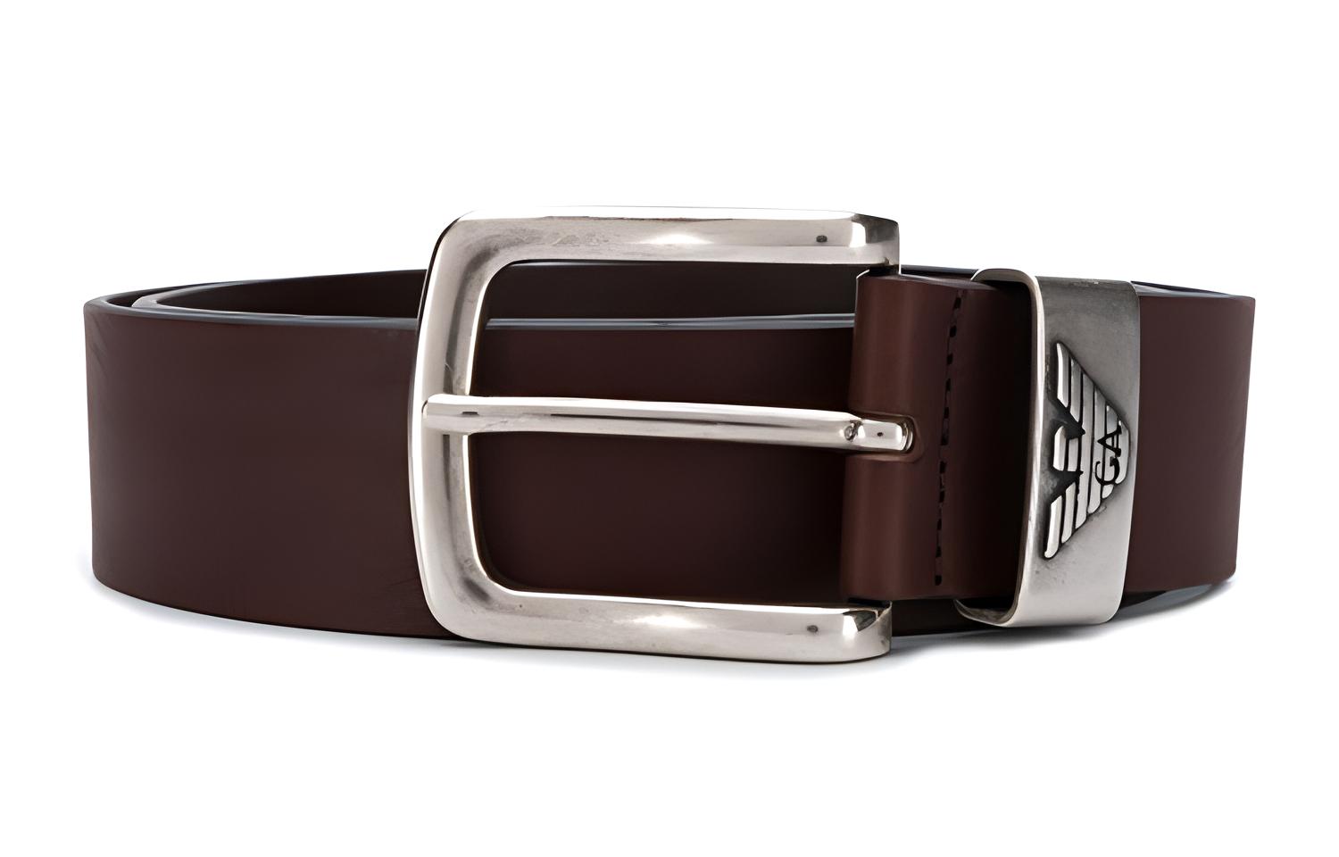 Emporio Armani Fashion Simple Leather Belt with Pin Buckle - 4cm. Y4S201YDD6G80005