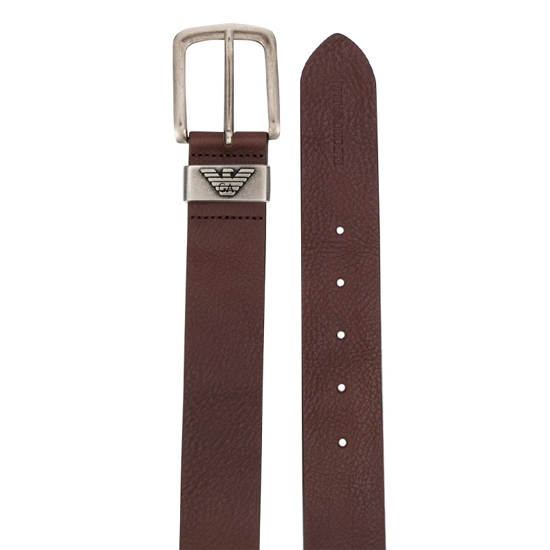 Shop Emporio Armani 简约时尚皮带 - 4cm 带针扣设计。 Y4S201YDD6G80005