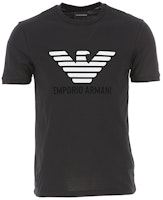Emporio Armani Fitted Crewneck Logo T-Shirt 3H1T67-1J30Z-0999 Emporio Armani Fitted Crewneck Logo T-Shirt 3H1T67-1J30Z-0999