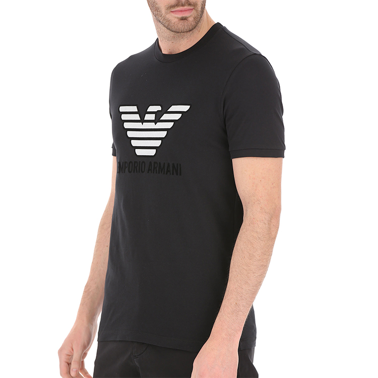 Details for エンポリオアルマーニ フィット クルーネック ロゴ Tシャツ 3H1T67-1J30Z-0999