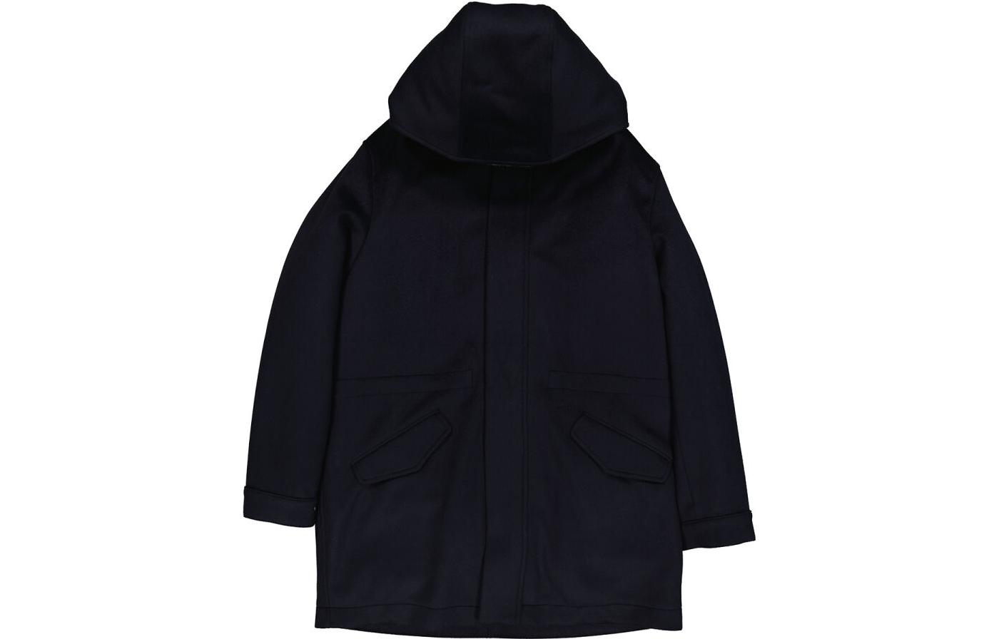 Emporio Armani Fitted Solid Color Hoodie Zip Jacket - Blue B1B530-B1452-922