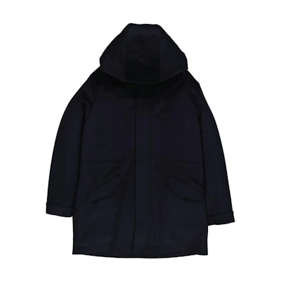 Emporio Armani Fitted Solid Color Hoodie Zip Jacket - Blue B1B530-B1452-922