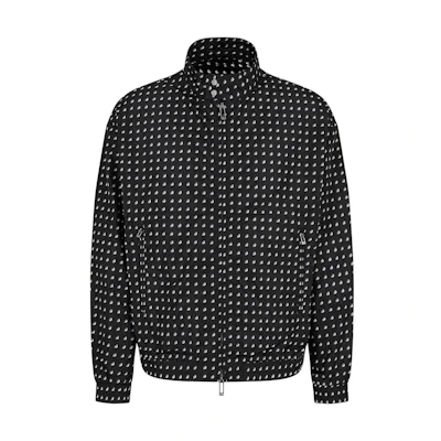 Emporio Armani Full-Zip Logo Print Jacket Black 3D1BH9-1NTDZ1-F013