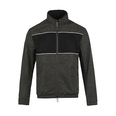 Emporio Armani FW21 All-Over Logo Green Casual Jacket for Men 6K1BP9-1NWEZ-0572