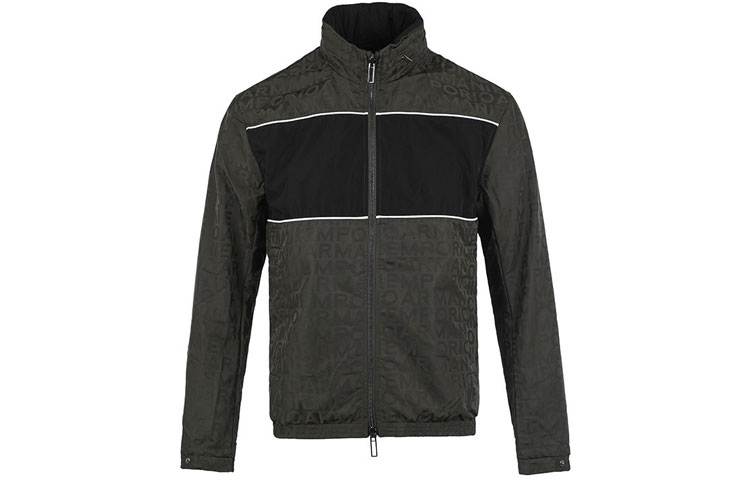 Emporio Armani FW21 All-Over Logo Green Casual Jacket for Men 6K1BP9-1NWEZ-0572 圖 2