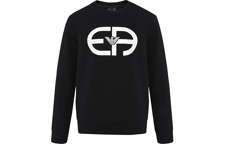 Emporio Armani FW21 Big Logo Pullover Crewneck Sweatshirt Navy Blue () 6K1M69-1JHSZ-0920