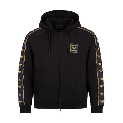 Emporio Armani FW21 Black Casual Long-Sleeve Hoodie 6G1MG6-1J07Z-0999