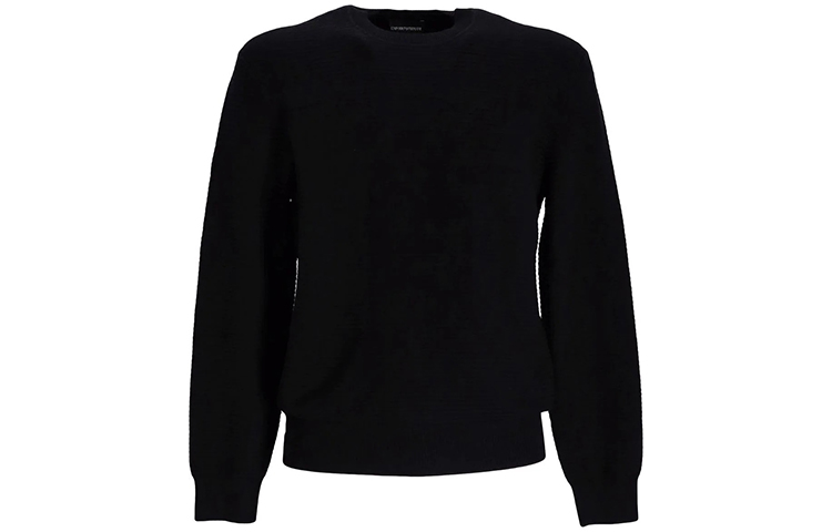 Order EMPORIO ARMANI FW21 Hitam Crew Neck Pullover Baju Sejuk Knit. 6K1MXD-1MVRZ-0920