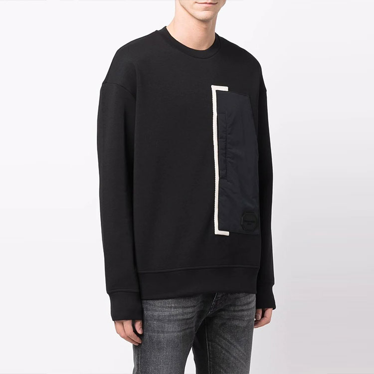 Emporio Armani FW21 Black Crewneck Pullover Sweatshirt with Front Pocket 6K1M87-1JHSZ-0999 圖 4