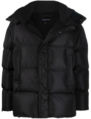 EMPORIO ARMANI FW21 黑色羽绒夹克 带标志 拉链连帽款式。 6K1B99-1NQTZ-0999 Buy EMPORIO ARMANI FW21 黑色羽绒夹克 带标志 拉链连帽款式。 6K1B99-1NQTZ-0999