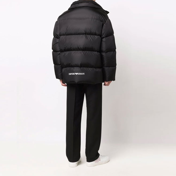 EMPORIO ARMANI FW21 Black Down Jacket with Logo and Zip-up Hood. 6K1B99-1NQTZ-0999 圖 4