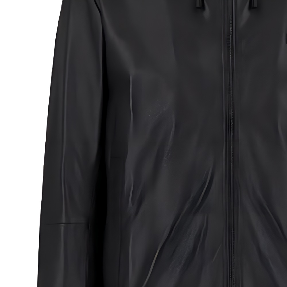 Sizing Emporio Armani FW21 黑色全拉鍊皮革連帽外套夹克. 01R54P-01P54-999