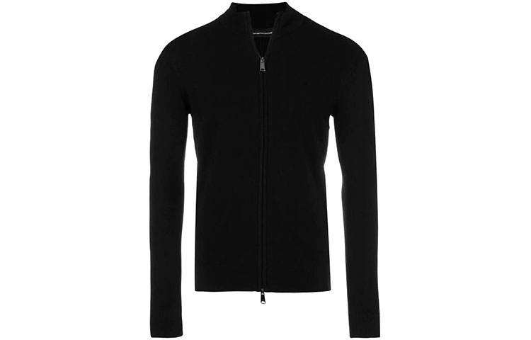 EMPORIO ARMANI FW21 Black Logo Appliqué Zip-Up Sweater. 8N1EA1-1MPQZ-0999 圖 2