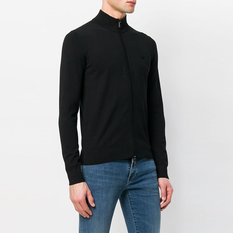 EMPORIO ARMANI FW21 Black Logo Appliqué Zip-Up Sweater. 8N1EA1-1MPQZ-0999 圖 5