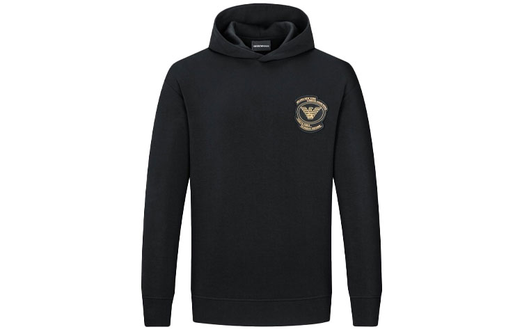Emporio Armani FW21 Black Logo Hoodie 6K1M72-1JHSZ-0999