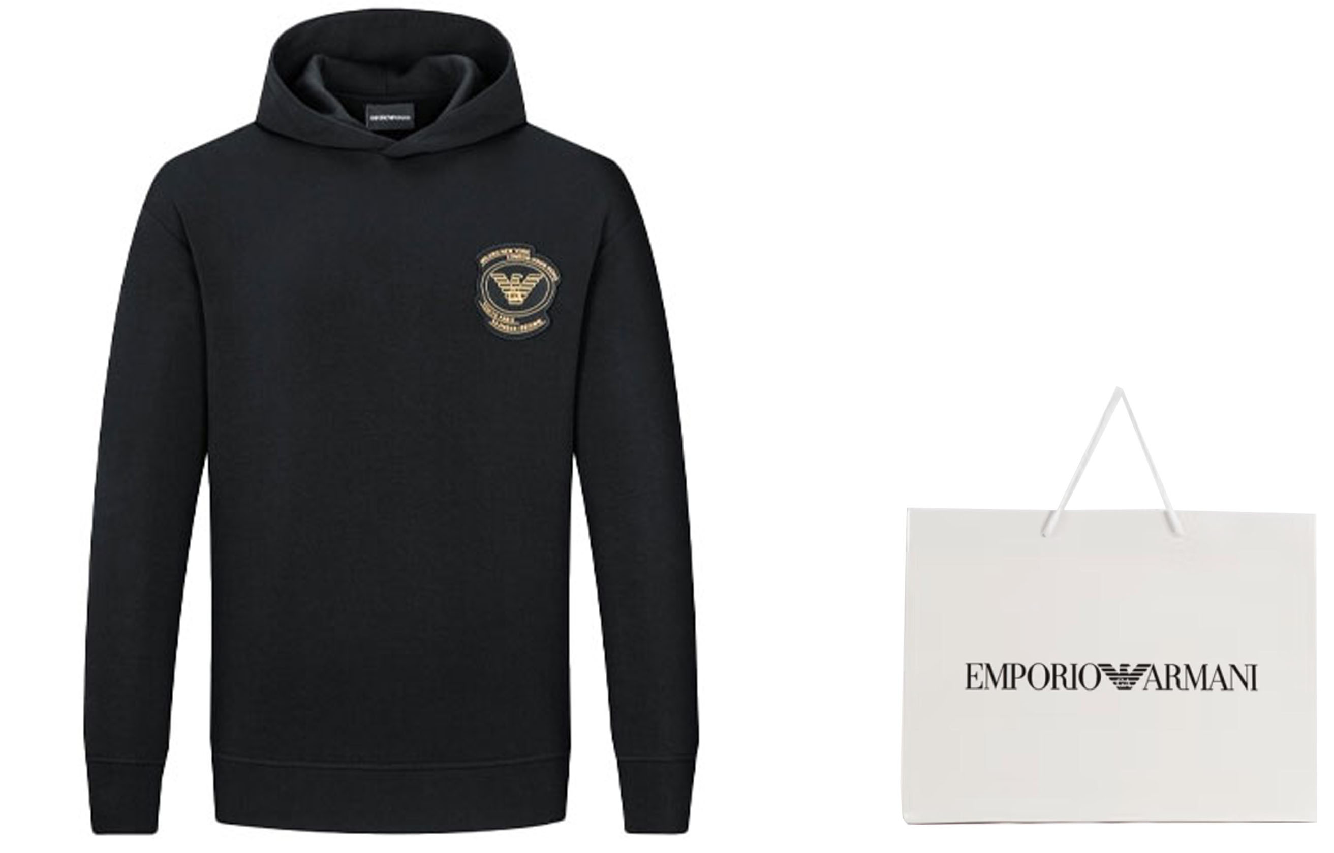 Purchase Emporio Armani FW21 Hoodie Logo Hitam 6K1M72-1JHSZ-0999
