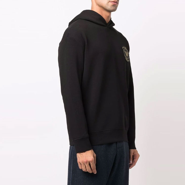 Cheap Emporio Armani FW21 Hoodie Logo Hitam 6K1M72-1JHSZ-0999
