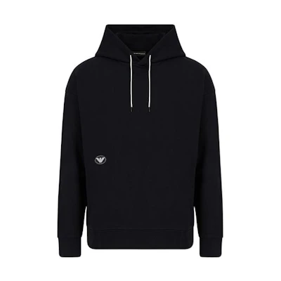 Emporio Armani FW21 Black Logo Hoodie Pullover 6K1ML7-1JWPZ-0999