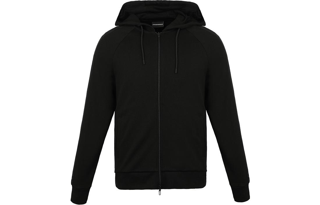 Emporio Armani FW21 Black Logo Zip-Up Hoodie Sweatshirt 3H1MG6-1J07Z-09990 圖 2