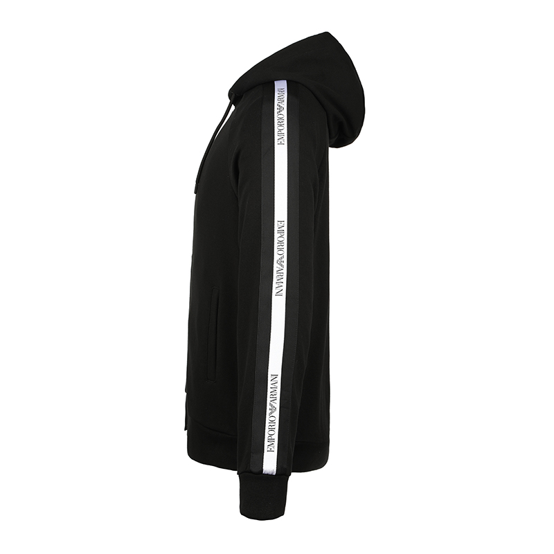 Emporio Armani FW21 Black Logo Zip-Up Hoodie Sweatshirt 3H1MG6-1J07Z-09990 圖 4
