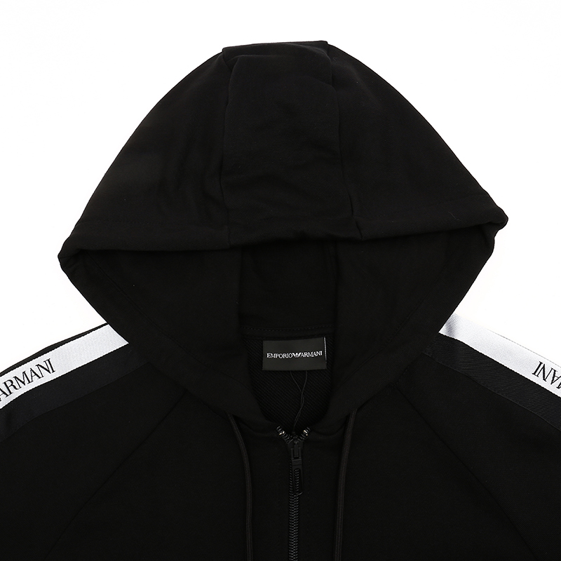 Emporio Armani FW21 Black Logo Zip-Up Hoodie Sweatshirt 3H1MG6-1J07Z-09990 圖 5