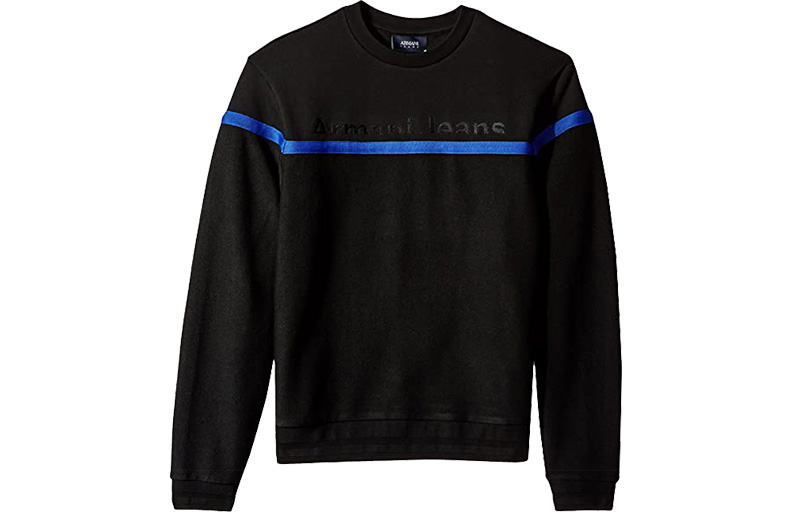 Emporio Armani FW21 Black Long Sleeve Crewneck Sweatshirt 6Y6M556JDYZ-1200