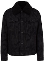 EMPORIO ARMANI FW21 Black Monogram Denim Jacket. 6K1BV9-1DS0Z-F070 EMPORIO ARMANI FW21 Black Monogram Denim Jacket. 6K1BV9-1DS0Z-F070