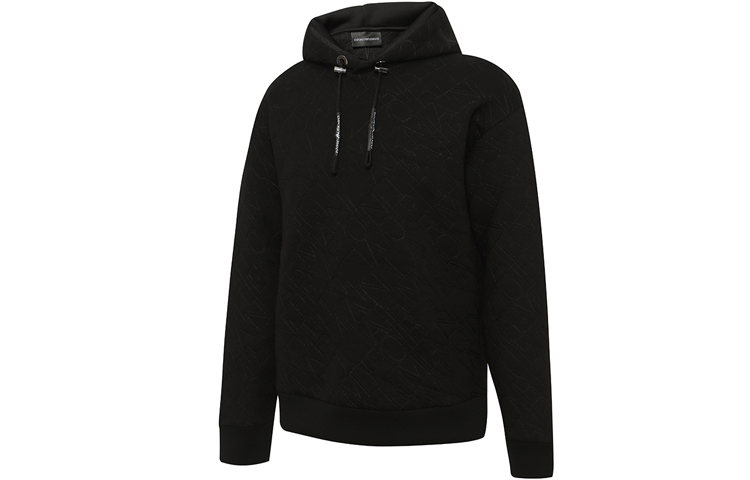 Emporio Armani FW21 Black Solid Logo Hoodie Pullover 3K1ME4-1JVSZ-999 圖 4