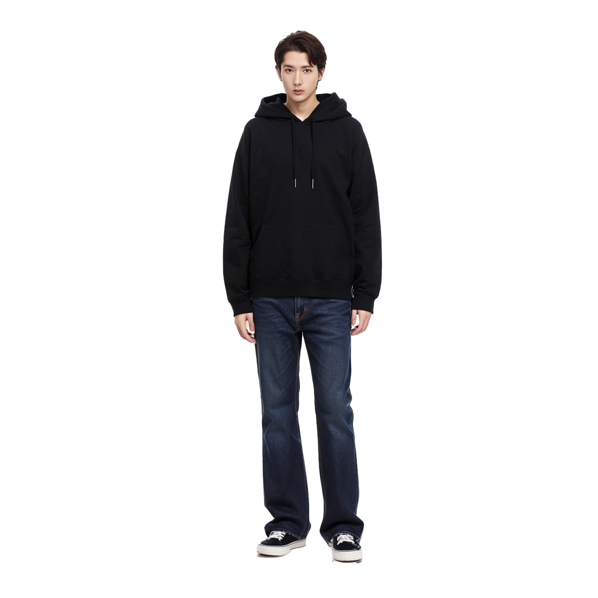 EMPORIO ARMANI FW21 Black Solid Logo Patch Hoodie Long Sleeve Sweatshirt 8N1MD0-1JHSZ-0999 圖 4