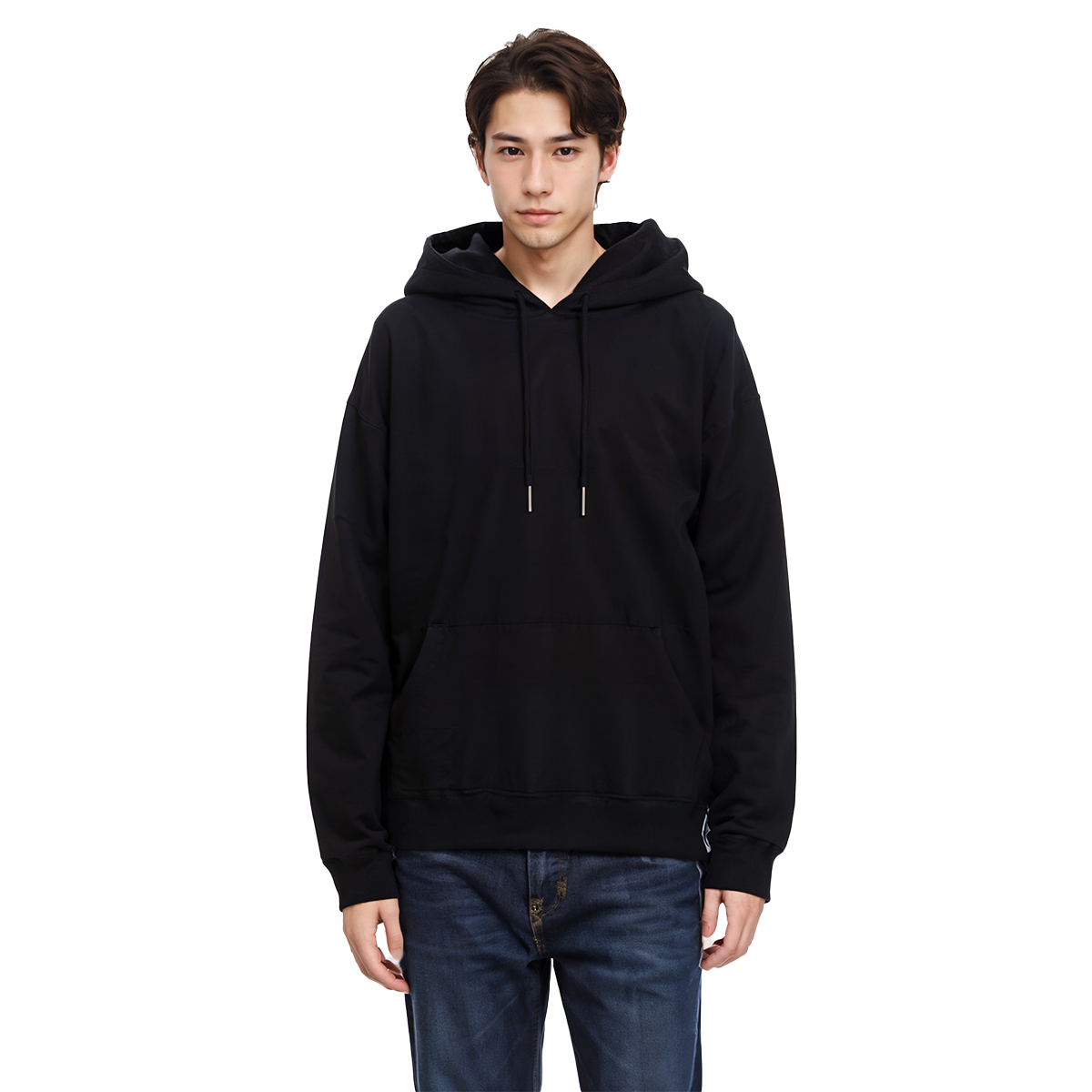EMPORIO ARMANI FW21 Black Solid Logo Patch Hoodie Long Sleeve Sweatshirt 8N1MD0-1JHSZ-0999 圖 5