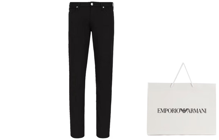 Emporio Armani FW21 Black Straight-Leg Button Mid-Rise Jeans. 8N1J06-1GN0Z-0999 圖 3