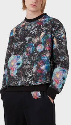 EMPORIO ARMANI FW21 Sweater Hitam dengan Cetak Grafik Planet. 6K1M8Q-1JS3Z-F010 Shop EMPORIO ARMANI FW21 Sweater Hitam dengan Cetak Grafik Planet. 6K1M8Q-1JS3Z-F010