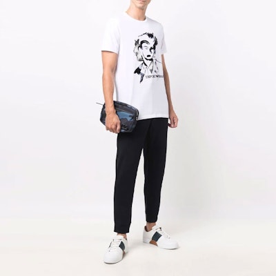 Emporio Armani FW21 Blue Logo Jogger Knit Sweatpants. 8N1PS9-1JRIZ-0920 Lookbook Emporio Armani FW21 Blue Logo Jogger Knit Sweatpants. 8N1PS9-1JRIZ-0920