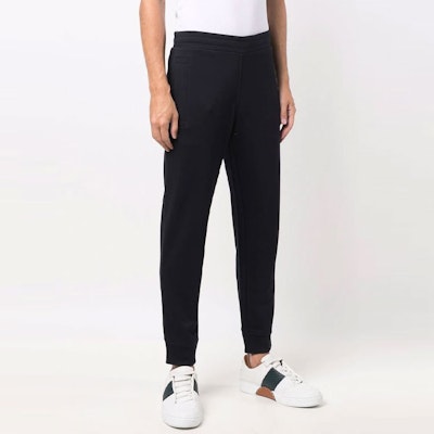 Emporio Armani FW21 Blue Logo Jogger Knit Sweatpants. 8N1PS9-1JRIZ-0920 Shop Emporio Armani FW21 Blue Logo Jogger Knit Sweatpants. 8N1PS9-1JRIZ-0920