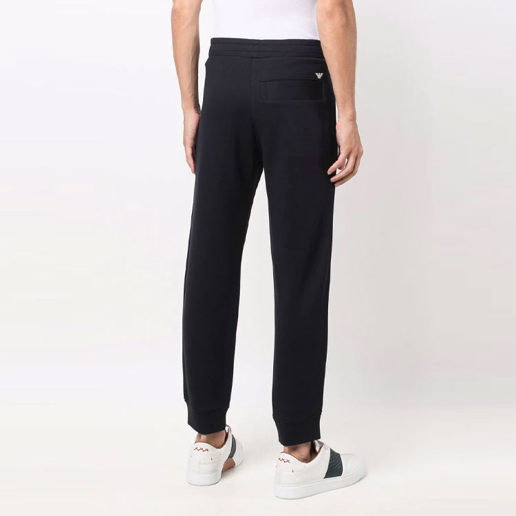 Purchase Emporio Armani FW21 Blue Logo Jogger Knit Sweatpants. 8N1PS9-1JRIZ-0920