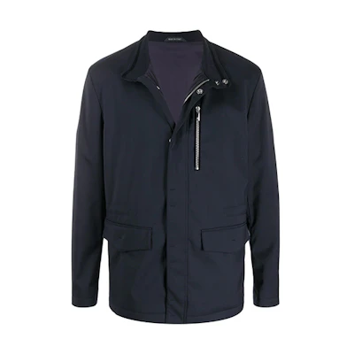 Emporio Armani FW21 Blue Long Sleeve Zip Jacket 0SGGG0CM-T0012
