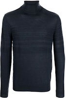 Emporio Armani FW21 Blue Striped Detail Turtleneck Sweater 6K1MXG-1MXTZ-0931 Emporio Armani FW21 Blue Striped Detail Turtleneck Sweater 6K1MXG-1MXTZ-0931