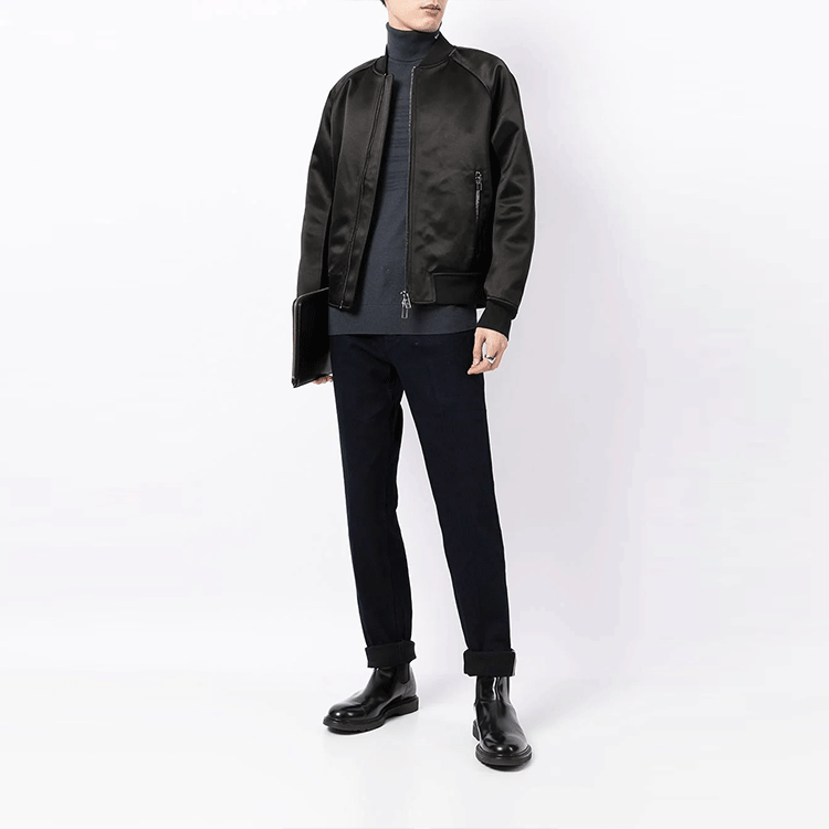 Lookbook エンポリオアルマーニ FW21 ブルーストライプディテール タートルネックセーター 6K1MXG-1MXTZ-0931