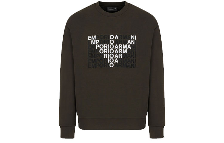 EMPORIO ARMANI FW21 Brown Loose-Fit Letter Pattern Long-Sleeve Sweatshirt 6K1M62-1JHSZ-0558 圖 2