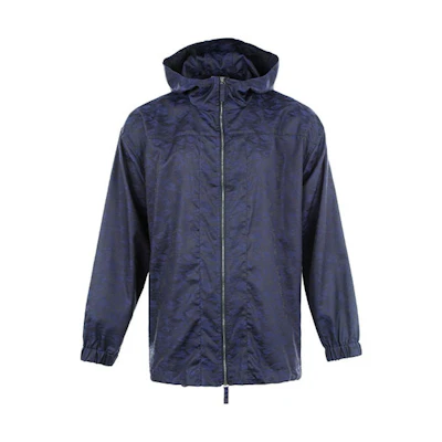Emporio Armani FW21 Camouflage Zip-Up Hoodie Jacket - Dark Blue B1CF4L-B131C-042
