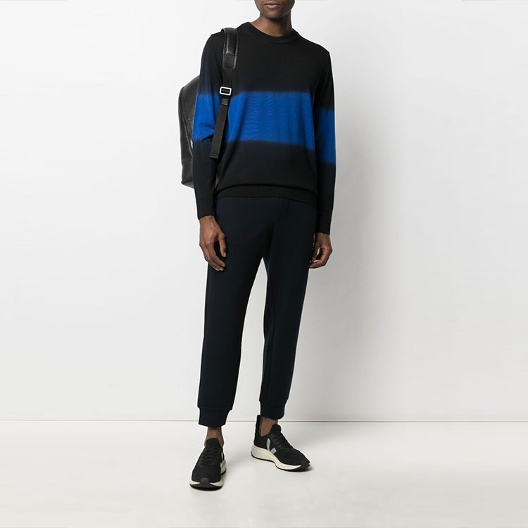 Emporio Armani FW21 Colorblock Wool Knit Pullover Sweater - Black 3K1MT4-1MD4Z-F013 圖 3