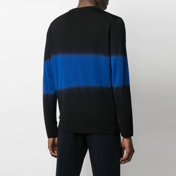 Emporio Armani FW21 Colorblock Wool Knit Pullover Sweater - Black 3K1MT4-1MD4Z-F013 圖 4
