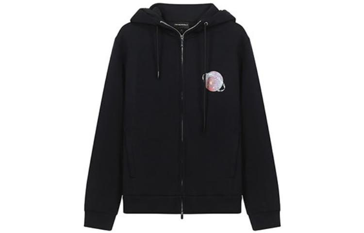 Emporio Armani FW21 Constellation Print Zip Hoodie Jacket Black () 6K1B8P-1JM3Z-0010