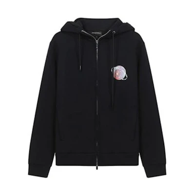 Emporio Armani FW21 Constellation Print Zip Hoodie Jacket Black () 6K1B8P-1JM3Z-0010