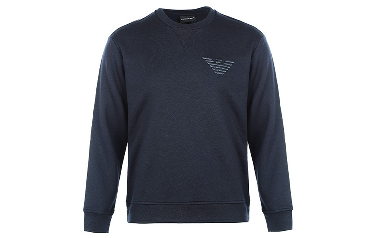 Emporio Armani FW21 Crewneck Pullover Sweatshirt Navy Blue 6K1M861-JQNZ-0920
