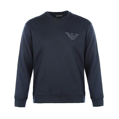 Emporio Armani FW21 Crewneck Pullover Sweatshirt Navy Blue 6K1M861-JQNZ-0920