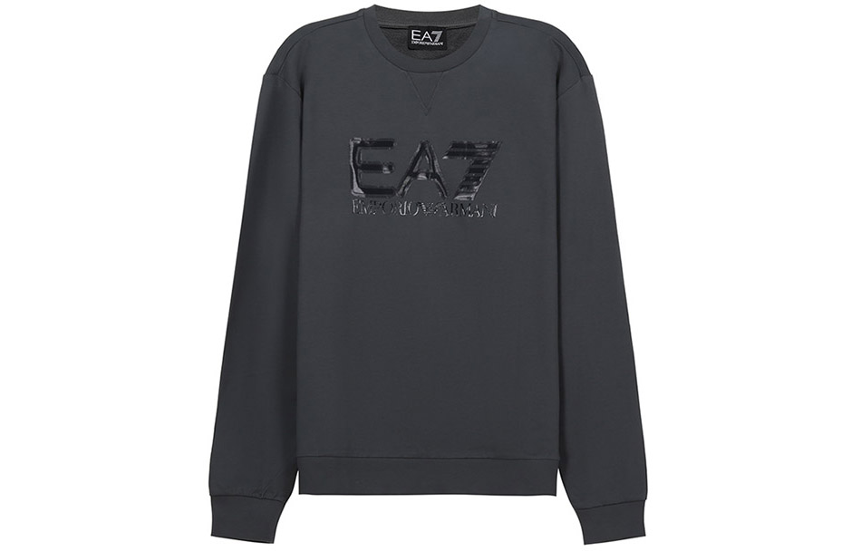 Emporio Armani FW21 EA7 Logo Crewneck Sweatshirt Iron Gray 6KPM60-PJ05Z-1977