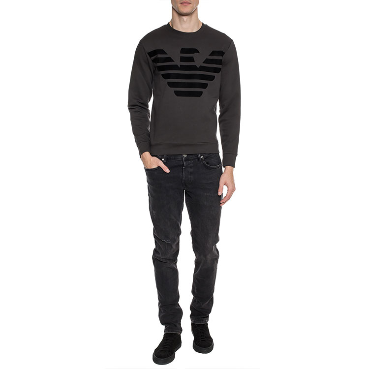 Emporio Armani FW21 Eagle Logo Crewneck Long Sleeve Sweatshirt Men’s Grey 3G1M67-1J07Z-0647 圖 3